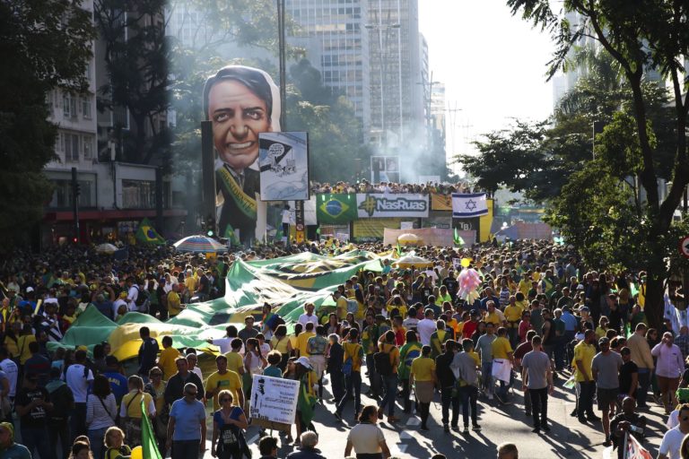 Brazilians took to Avenida Paulista in São Paulo to show support for Jair Bolsonaro's government