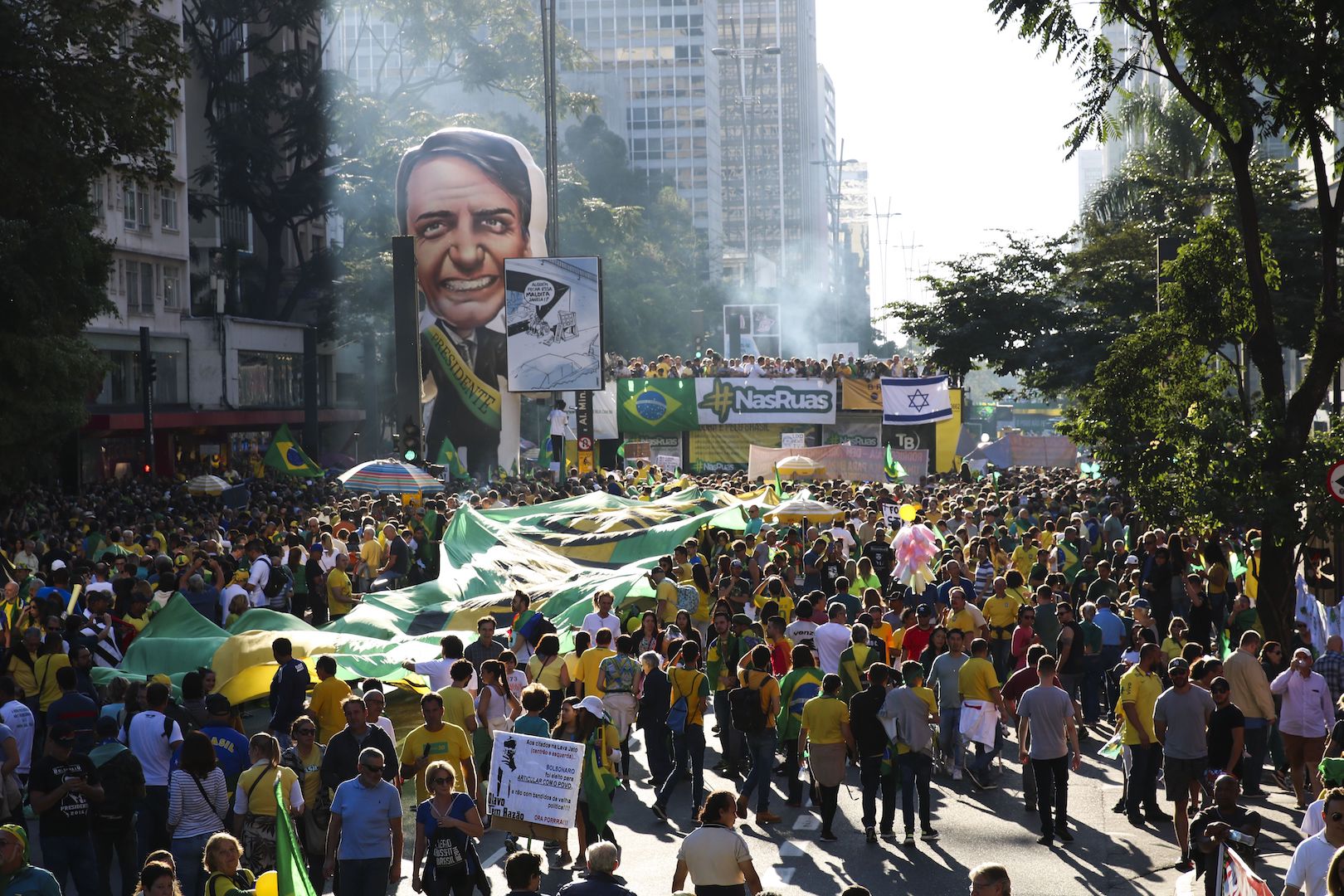 Brazilians took to Avenida Paulista in São Paulo to show support for Jair Bolsonaro's government