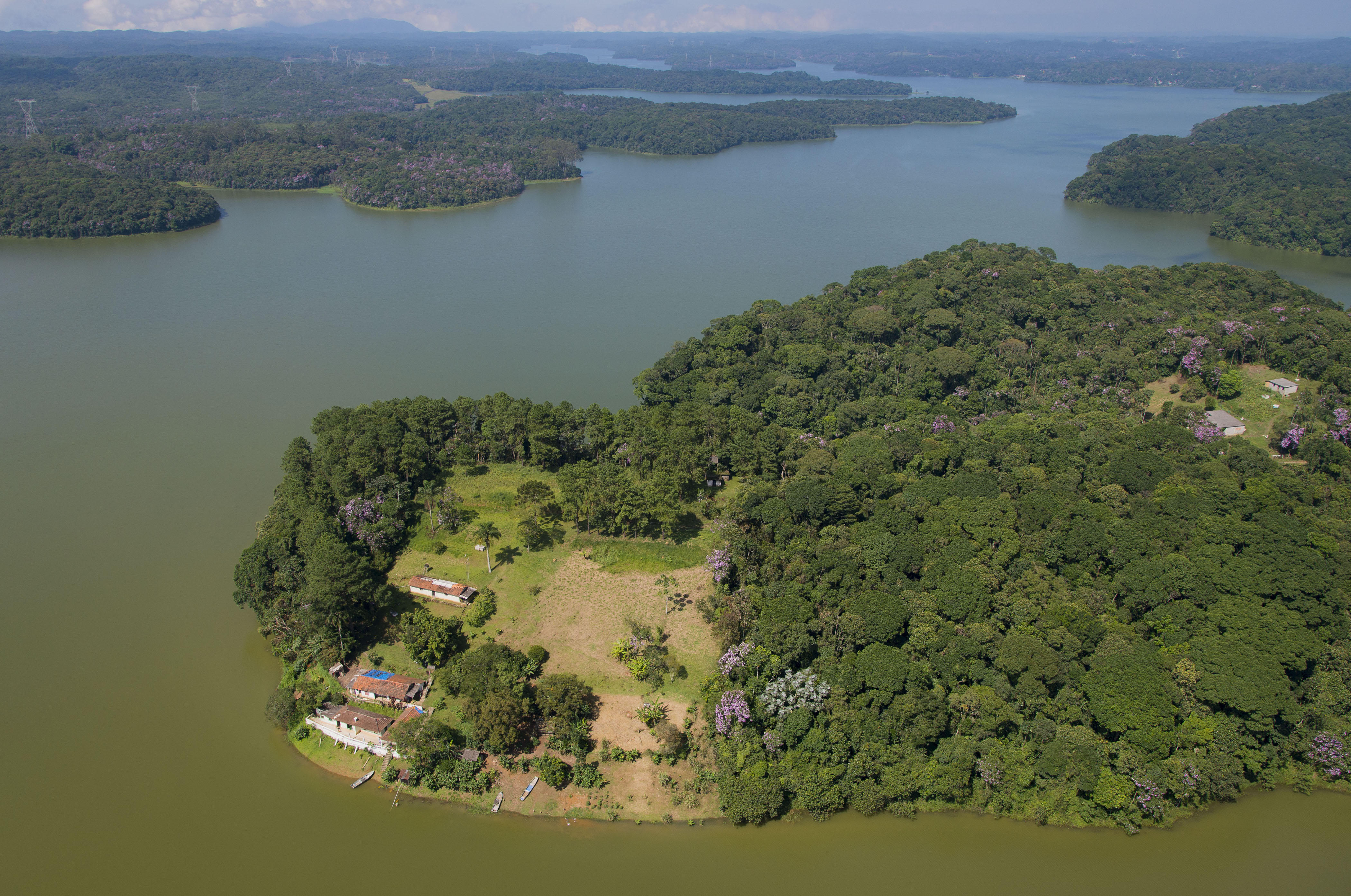 Aerial view of site on the edge of Billings Dam. Image shot 02/2013. Exact date unknown.