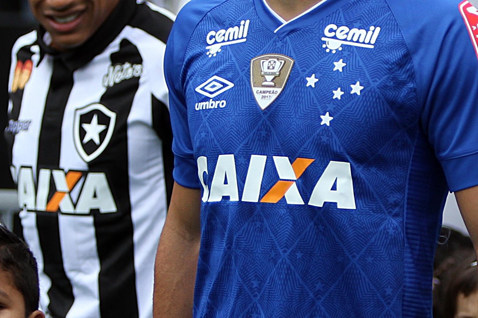 Rio De Janeiro, Brazil. 03rd Dec, 2017. Teams sponsored by Caixa (Caixa Economica Federal) during Botafogo vs. Cruzeiro match held at Nilton Santos Stadium (Engenhao) for the 38th round of the Brazilian Championship in Rio de Janeiro. Credit: Lucas Tavare