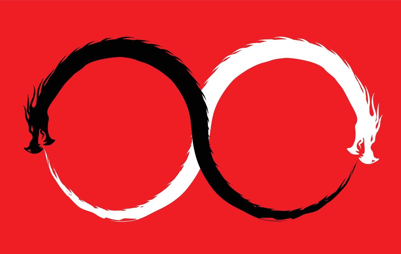 Double Dragon Infinity Symbol