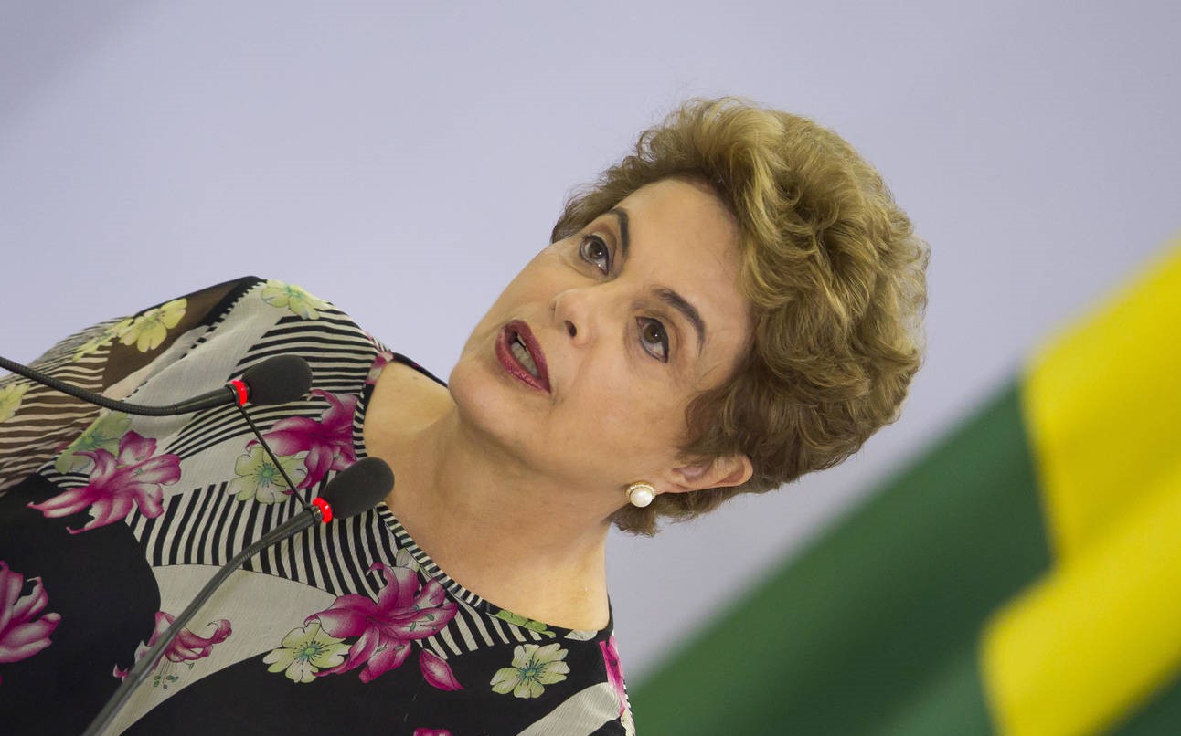 Brasilia, DF, Brazil. 23rd Mar, 2016. President Dilma Rousseff during the launching ceremony of the axis of technological development, education and research of the National Plan to Combat Aedes and microcephaly, in the Planalto Palace. © Dorivan Marinho
