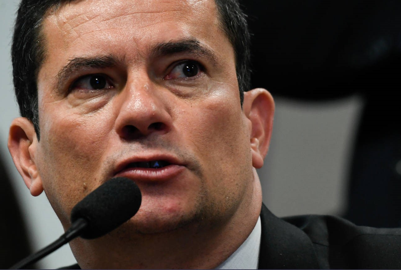 The Minister of Justice and Public Security, Sergio Moro, on Wednesday, March 27, during a Commission of Constitution, Justice and Citizenship of the Senate for to deal with the Anti-Crime and Combating Crime Bill. Photo: Mateus Bonomi / AGIF