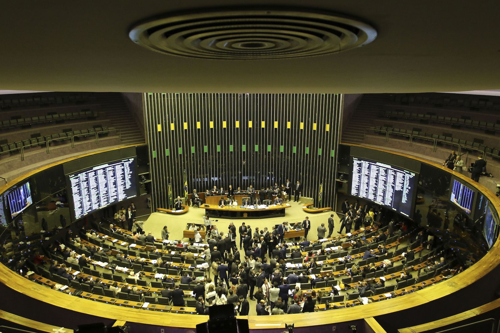 Brazil,Brazil's Chamber of Deputies minutes before voting on the social security reform.