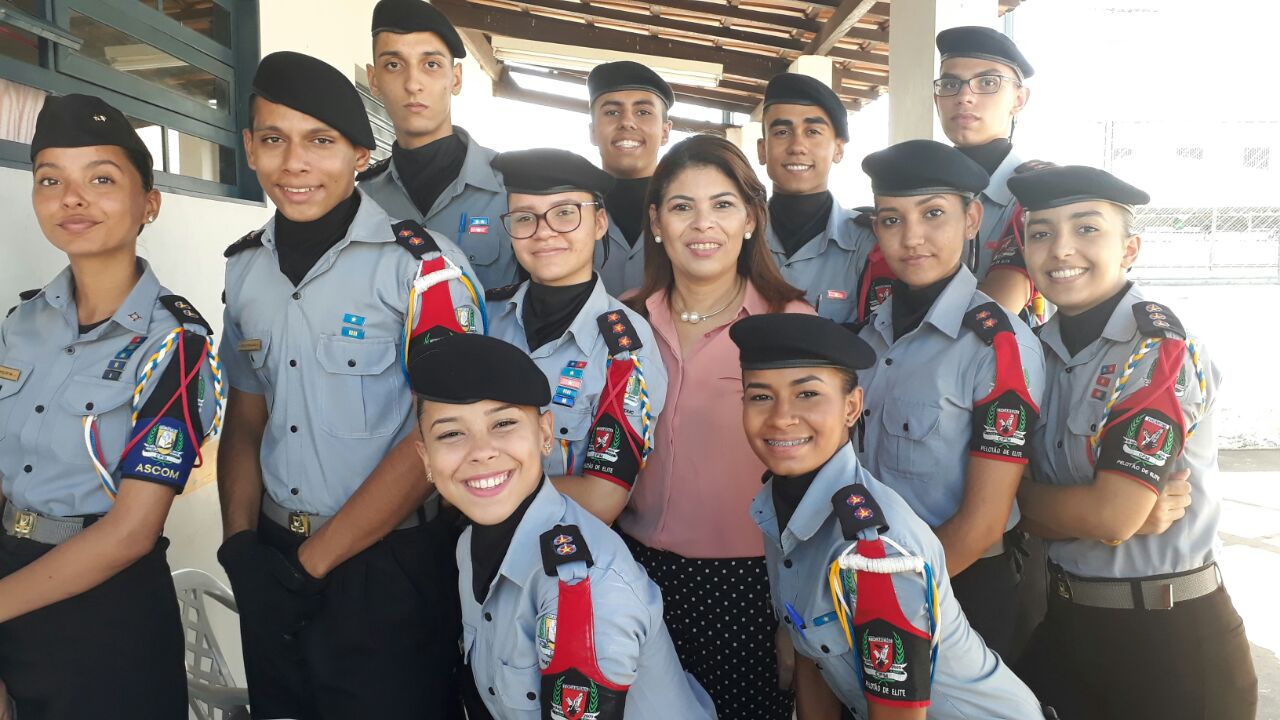 Students of a civilian-military school in Palmas, state capital of Tocantins.