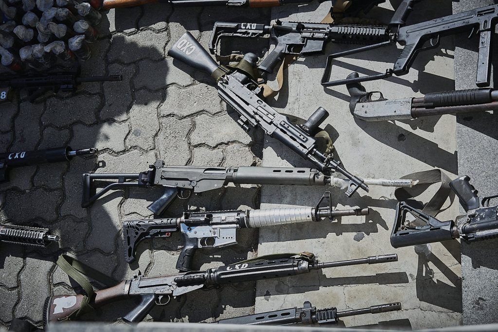 Several of the weapons apprehended in the operation (Photo: C.H. Gardiner)