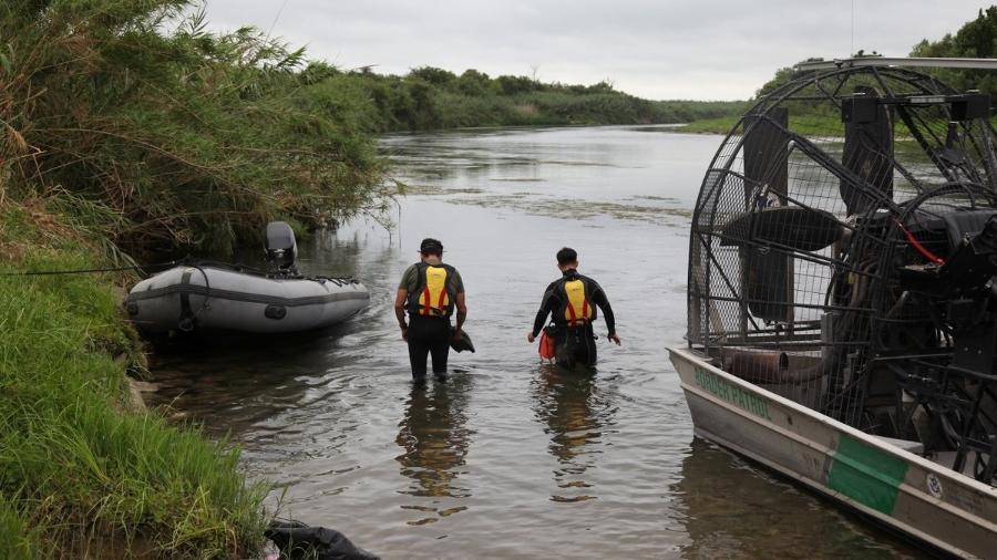 U.S. border patrol officers were searching for a 2-year-old Brazilian girl