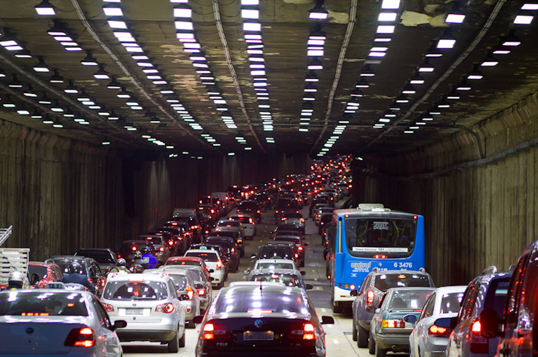 Brazil, Sao Paulo,São Paulo traffic jam