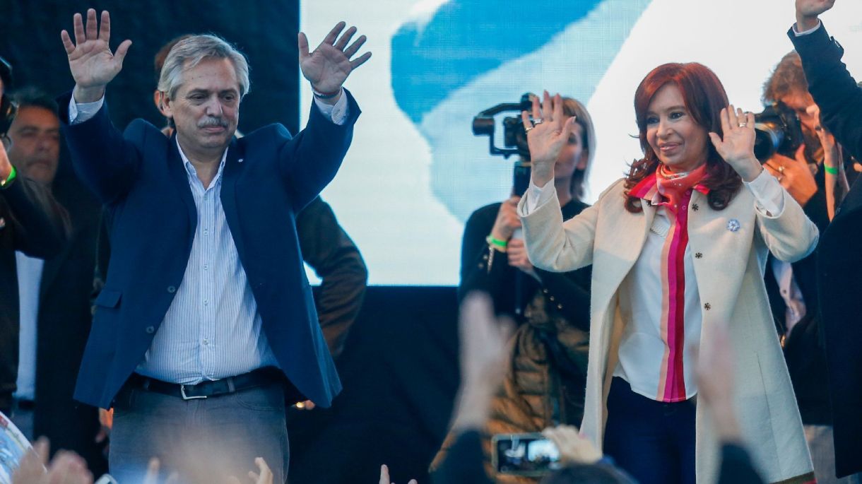 Argentine presidential candidate Alberto Fernández and his vice, former Argentine President, Cristina Kirchner.