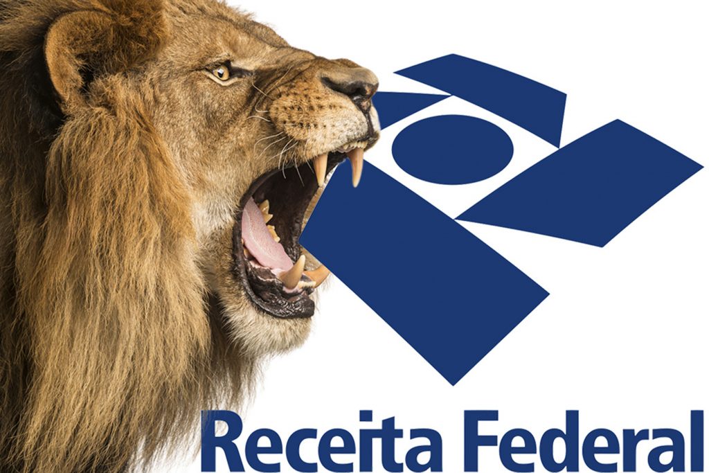 The lion has been chosen as the symbol of Receita Federal.