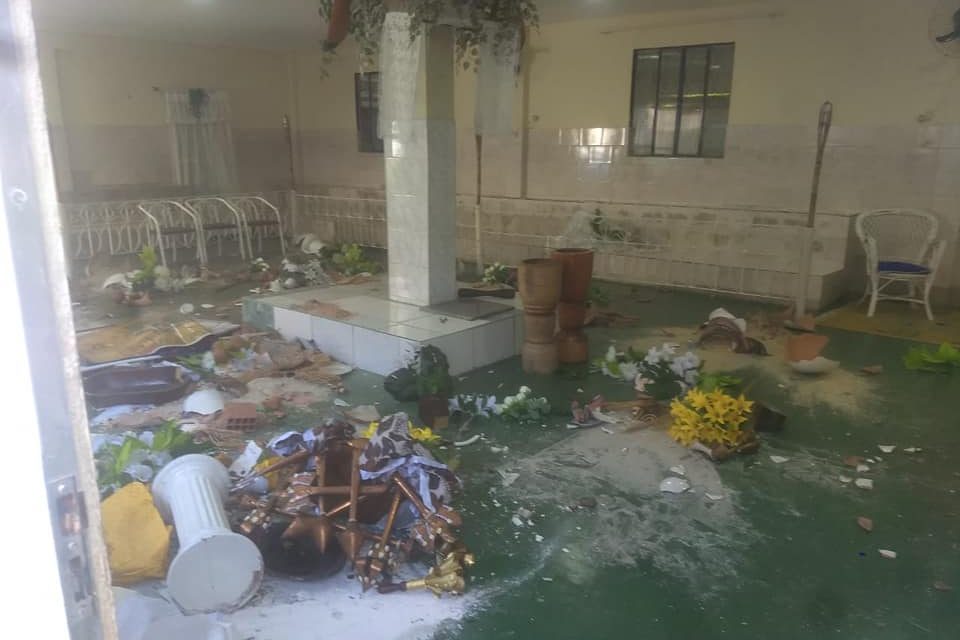 Picture of the 'terreiro' in Duque de Caxias where traffickers forced the priestess to destroy all symbols depicting 'orixás'.