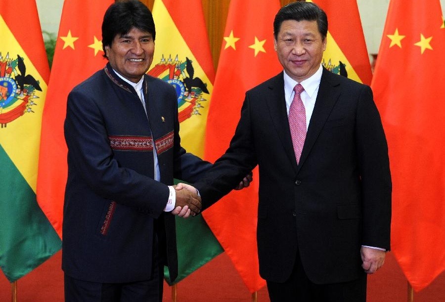 Evo Morales, President of Bolivia and Xi Jinping, President of China.