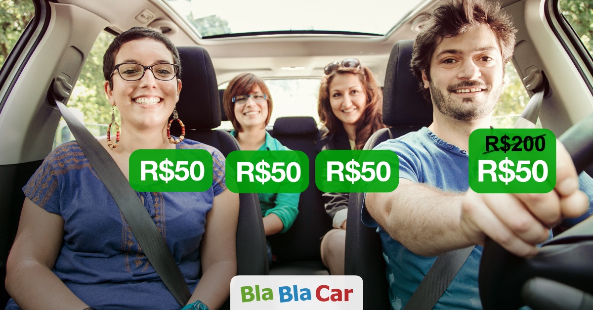 BlaBlaCar provides a system in which people traveling to other cities may offer free space in their cars to other users who are going in the same direction by charging a fee.