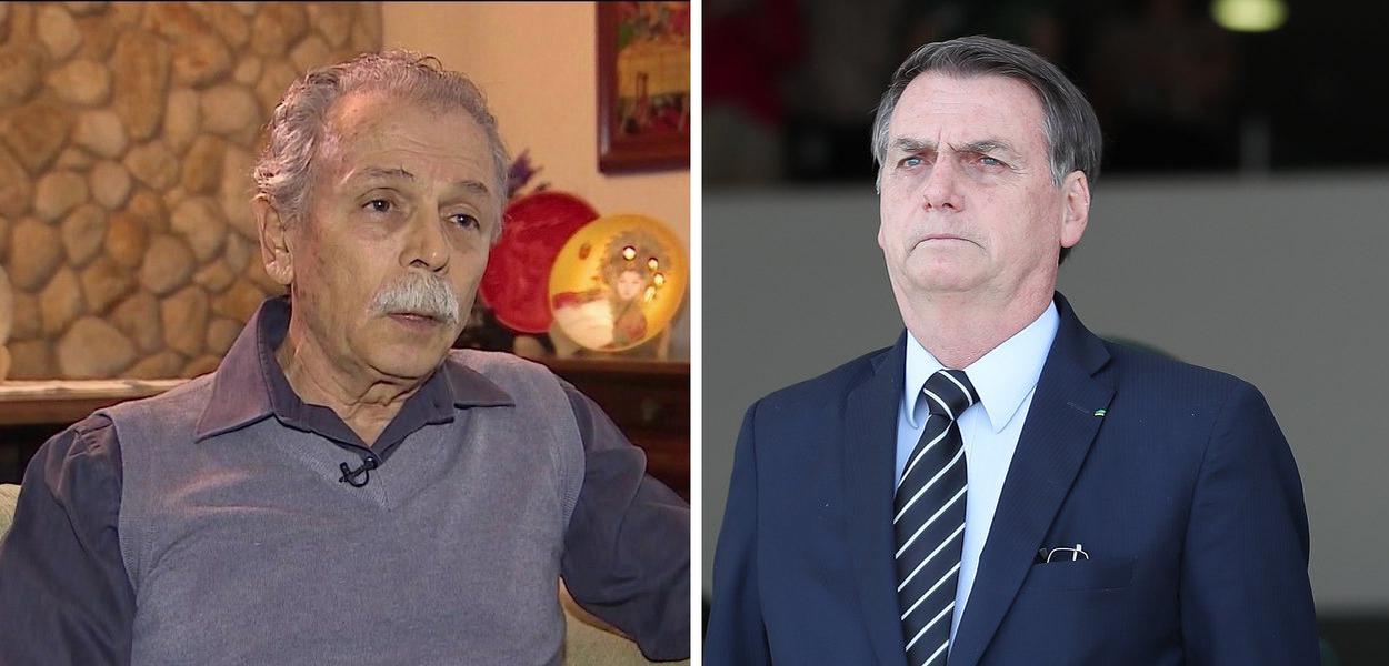 The director of the National Institute of Space Research (INPE), Ricardo Galvão, on the right and the Brazilian President Jair Bolsonaro on the left.