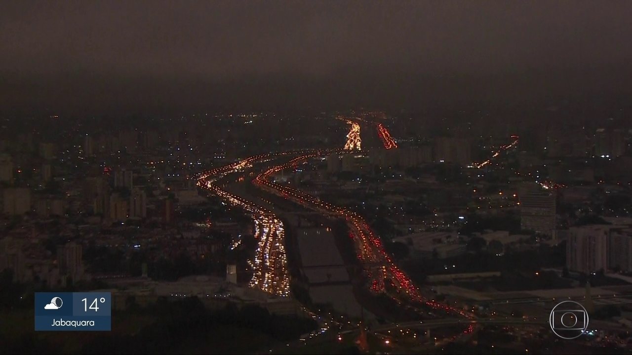 Picture of São Paulo in the afternoon of August 19th shown by TV Globo.