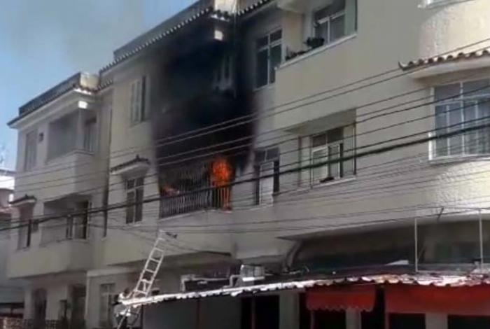 According to witnesses, the fire started in an apartment on the second floor of the building.