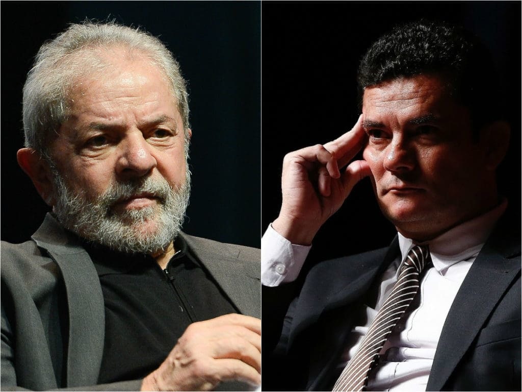 Former Brazilian President Luís Inácio Lula da Silva (left) and former judge, now Justice Minister Sérgio Moro (right).