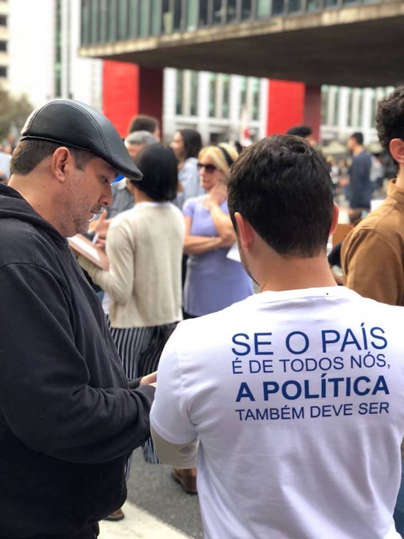 Brazil,Pact for Democracy event in front of Sao Paulo's MASP museum