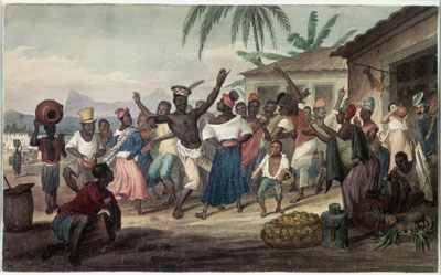 Rio in the 1820s - Streetscene. (Photo internet reproduction)