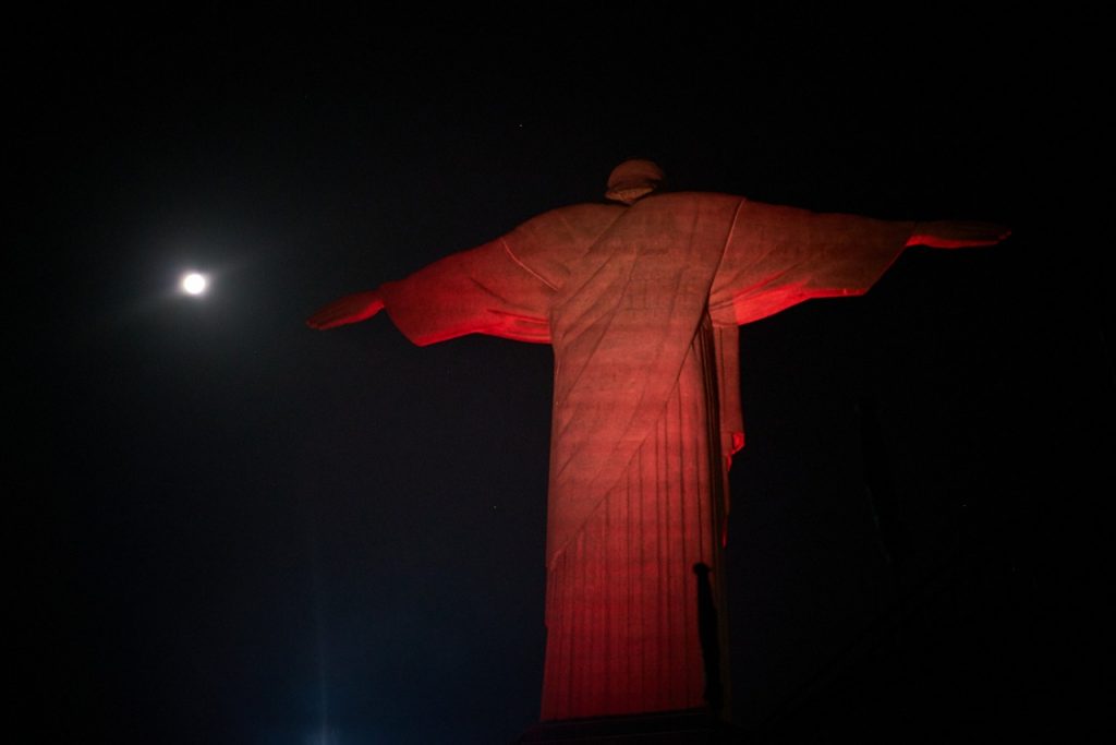 Brazil's Statue of Christ Draped in Swiss Flag to Celebrate Ongoing Bond between Two Countries
