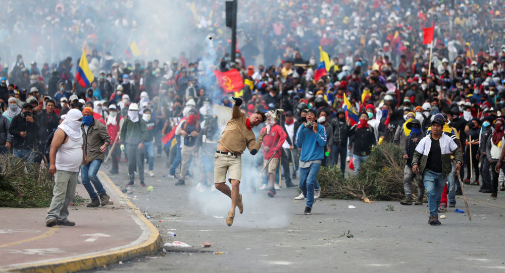 Protests in Ecuador, October 2019.