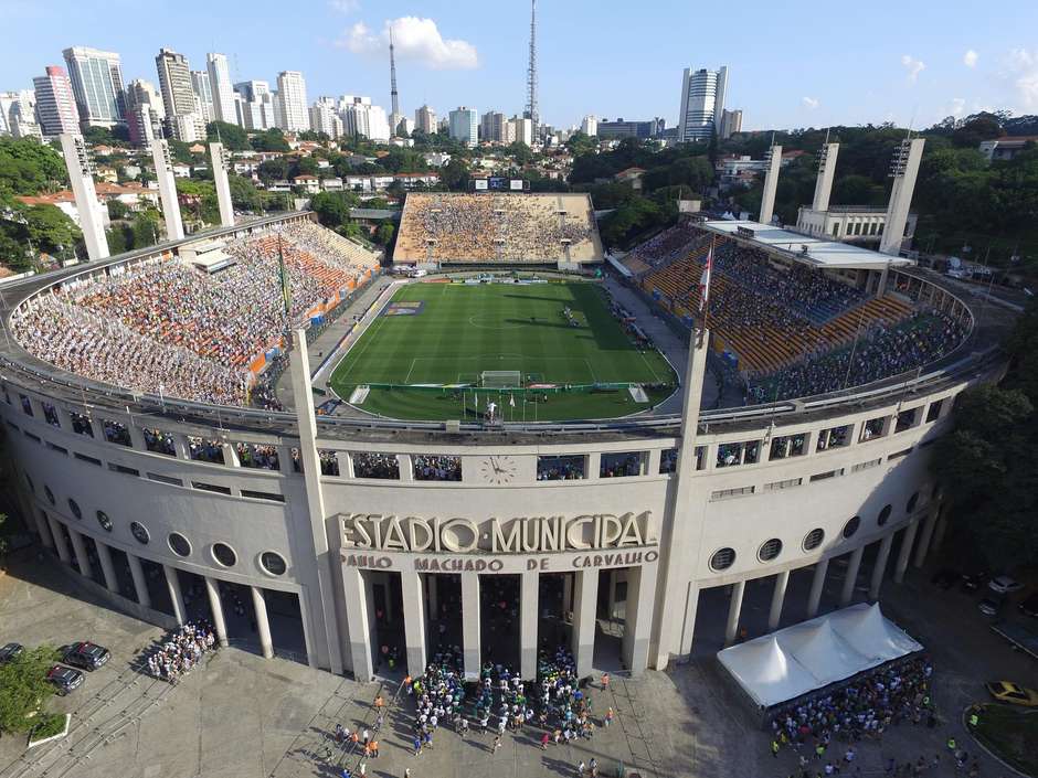 The Pacaembu Stadium as it is today in São Paulo city.