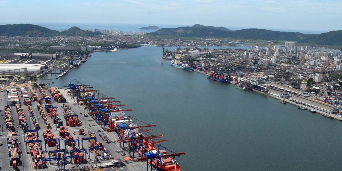 The port of Santos in São Paulo State.