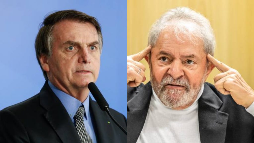 Current Brazilian President Jair Bolsonaro (left) and former Brazilian President Luiz Inácio Lula da Silva (right).