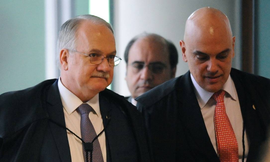 Federal Supreme Court Justices Edson Fachin (left) and Alexandre de Moraes (right).