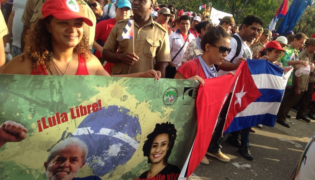 Acts of solidarity for Lula's immediate release in Cuba.
