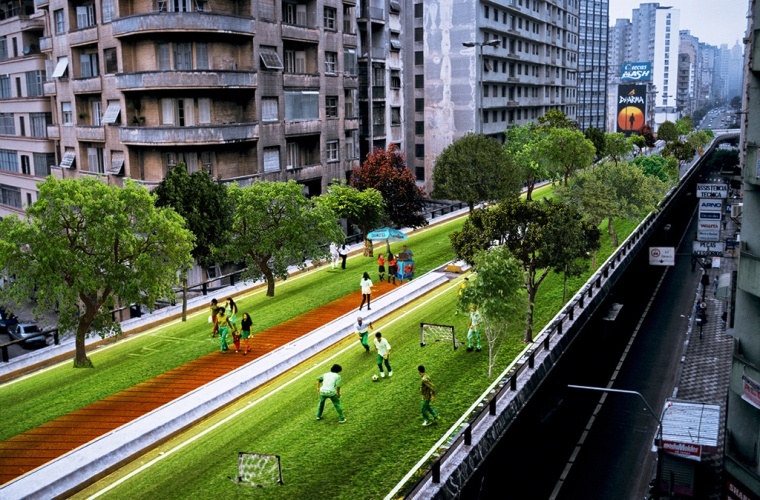 Sketch of what the park on the structure could look like.