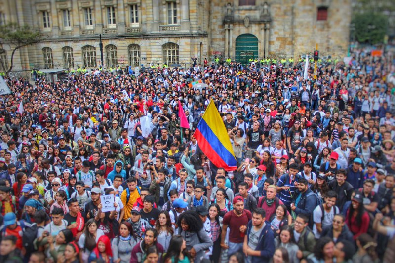 Students Protests in Colombia, September 2019.