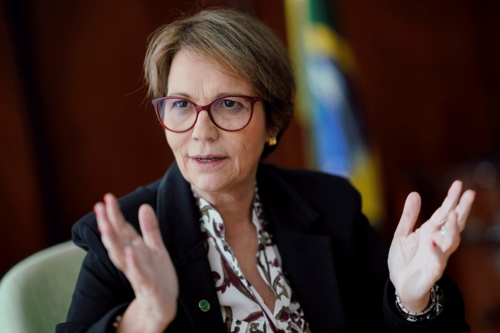 Brazilian Minister of Agriculture, Livestock, and Supply, Tereza Cristina.