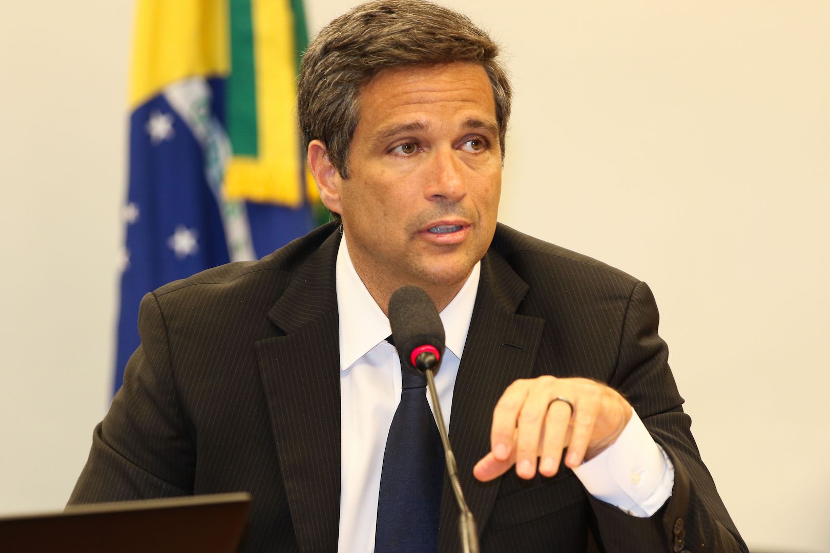 Brazil,Brazil's Central Bank President, Roberto Campos Neto, speaks to lawmakers in Congress about depreciation of Brazilian currency.