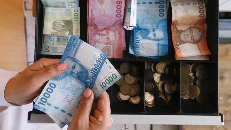 After the Peso had risen massively during the commodity boom time, it is now falling all the more.