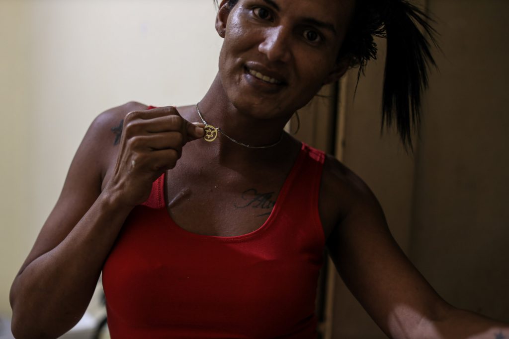 Paula lives in Casa Nem and works as a prostitute. She is Venezuelan trans woman and had to move because she wasn’t safe.