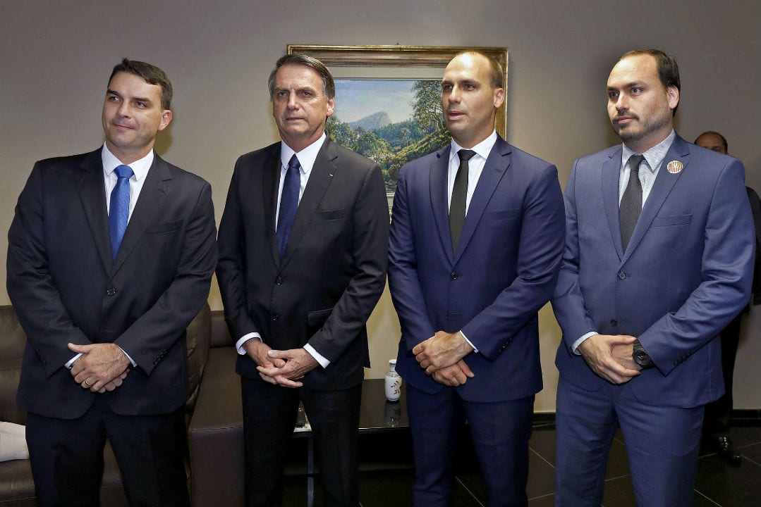 Brazil,President Jair Bolsonaro and his three sons, all politicians.