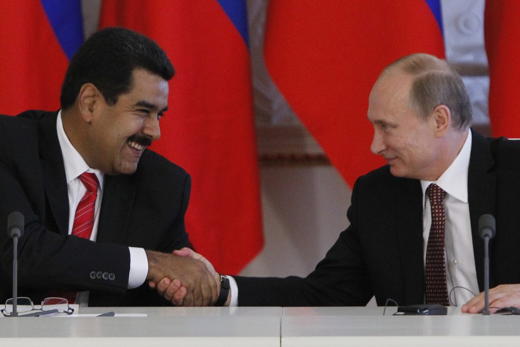 Venezuelan President Nicolás Maduro and Russian President Vladimir Putin.