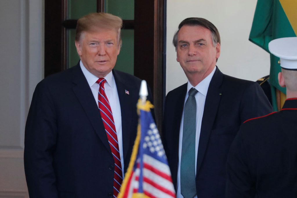 US President Donald Trump and Brazilian President Jair Bolsonaro.