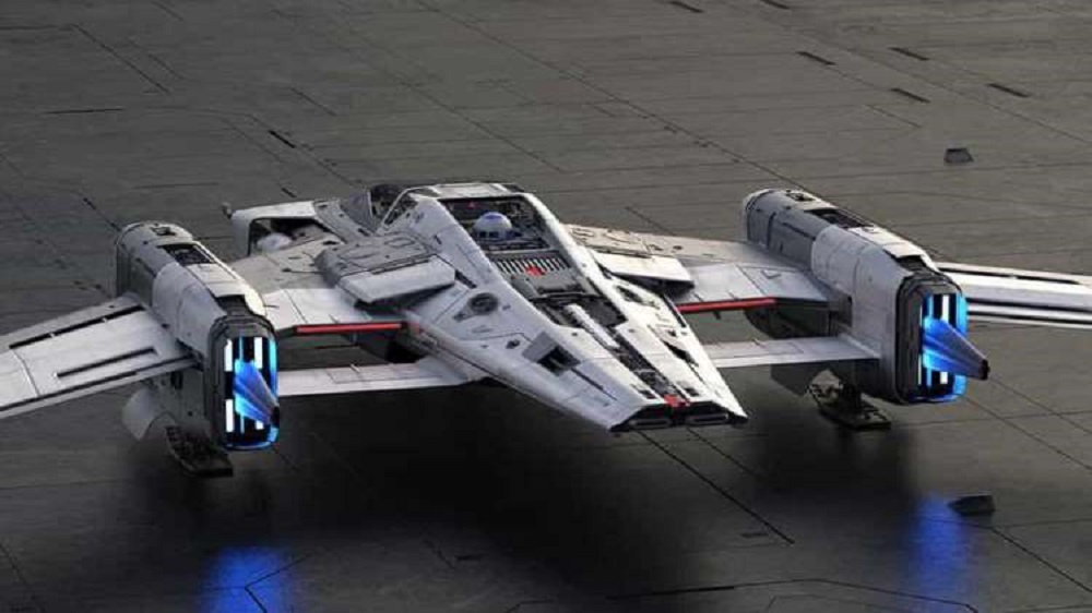 At the moment the ship - called the Tri-Wing S-91x Pegasus - only exists as a 3D model. (Photo internet reproduction)