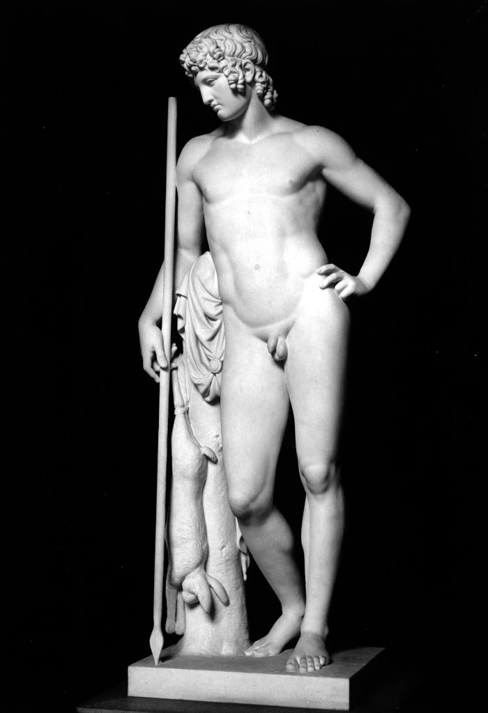 Full-length statue of the Greek god Adon