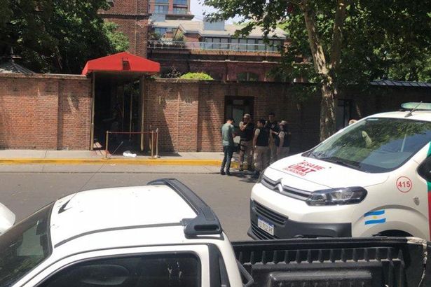 Entrance to the Faena luxury hotel in Puerto Madero, Buenos Aires, where Matthew Gibbons was shot dead. (Photo internet reproduction)