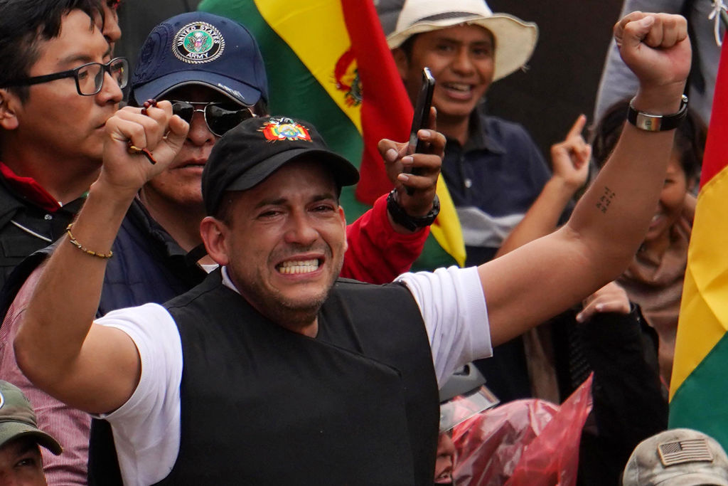 Luis Camacho, the right-wing conservative, who played a leading role in the protests against Evo Morales.