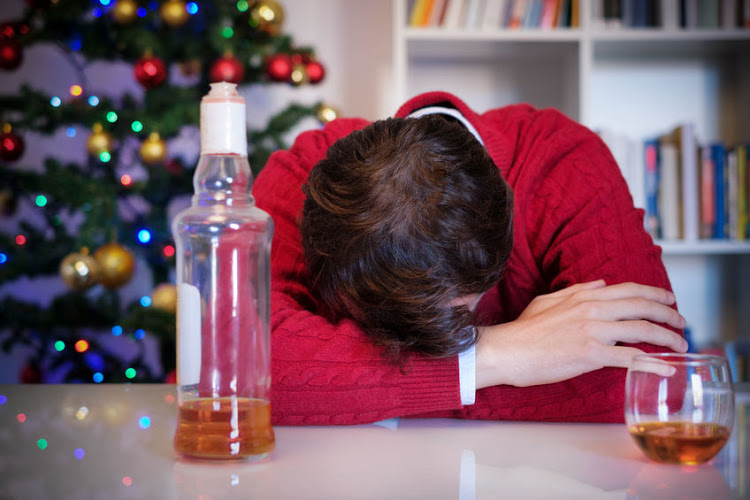 90088697 - sad man in solitude for alcohol abuse all alone during christmas