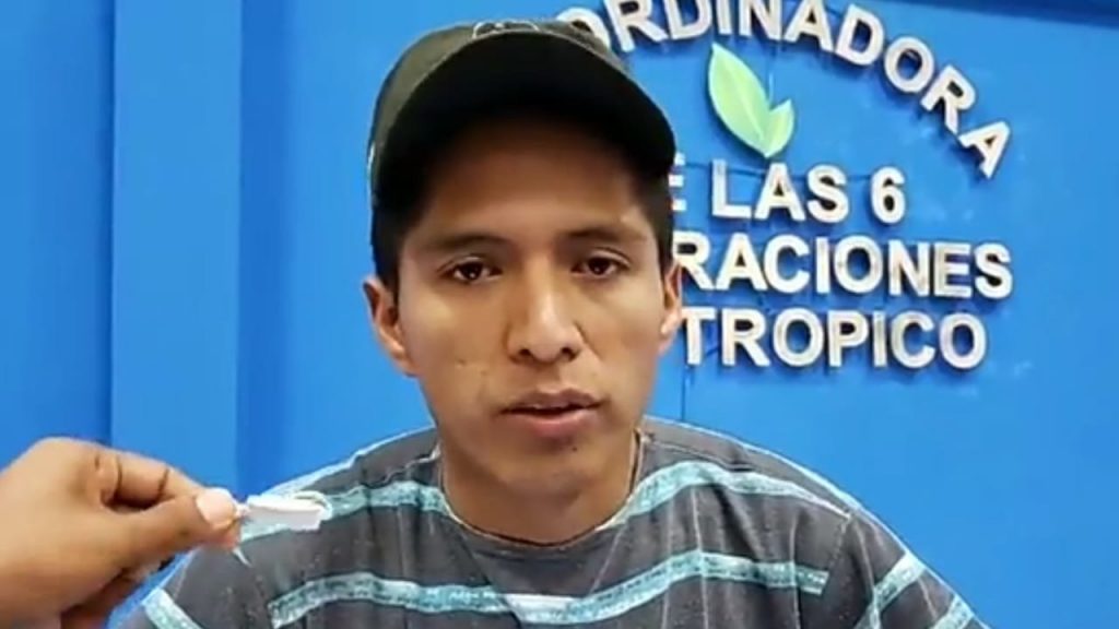 Andrónico Rodríguez, vicepresidente de la Coordinadora de las Seis Federaciones del Trópico