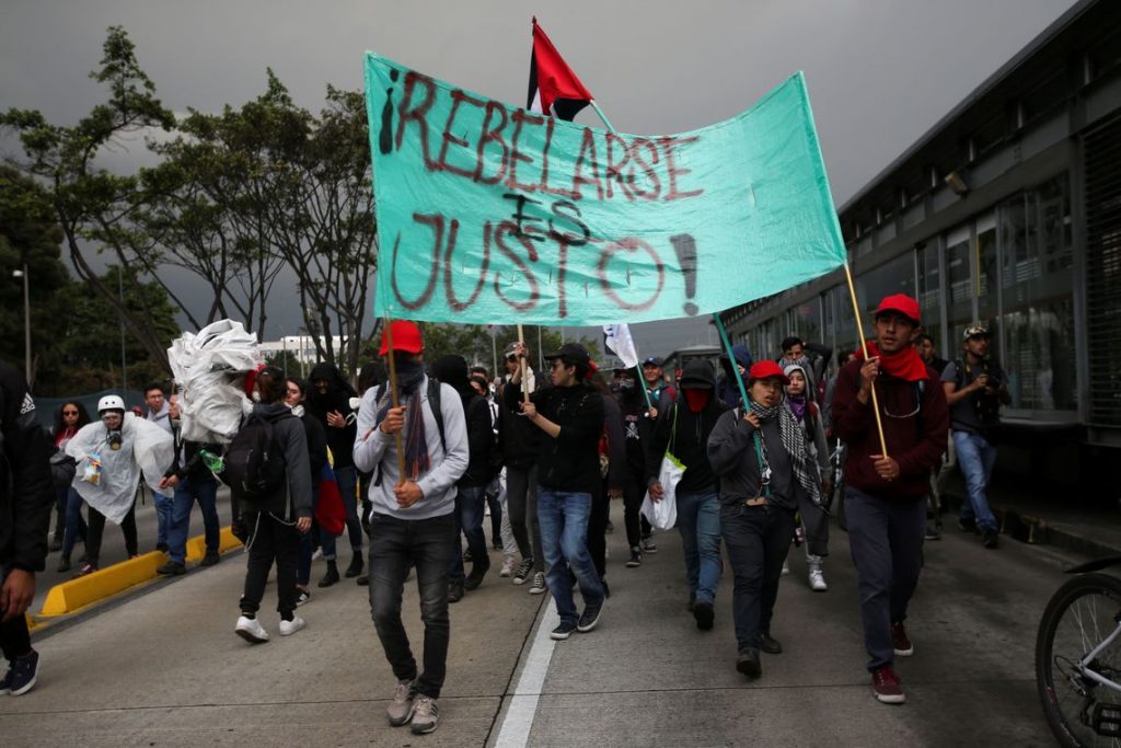 The protesters are against the murder of at least 20 social and indigenous leaders in the first 20 days of 2020, among other demands. (Photo internet reproduction)