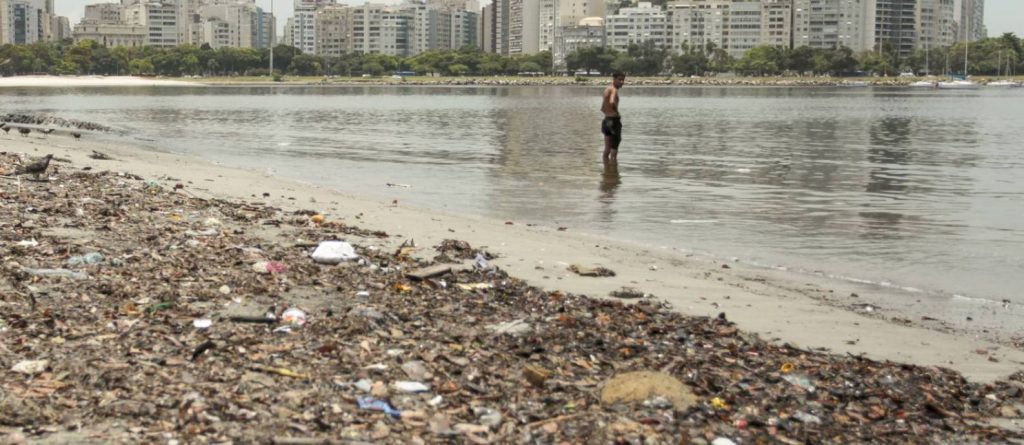 Botafogo Beach seems to have become a sewage depot, supplied by decades of broken promises and abandoned projects to clean up Guanabara Bay