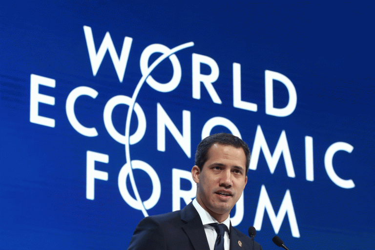 Venezuela’s Opposition Leader Guaidó Courted on Davos International Stage