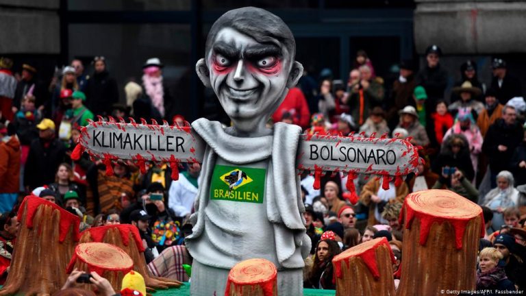 Bolsonaro Dummy Paraded in Germany as Environmental Criminal