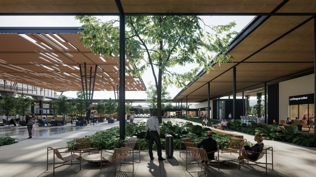 A new aspect for Brazil is the establishment of a shopping mall and event venue in the airport's outdoor area.
